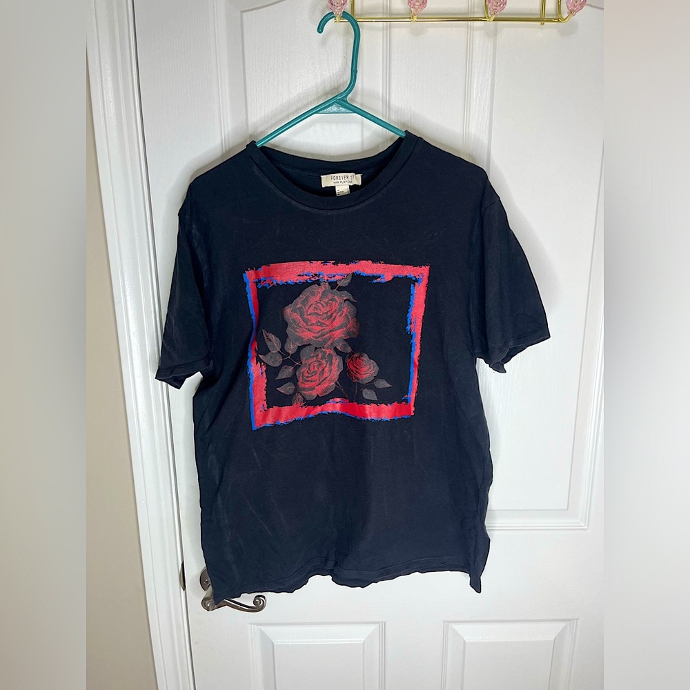 Rose Forever 21 graphic tee